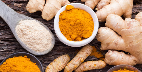 Ginger and tumeric powder